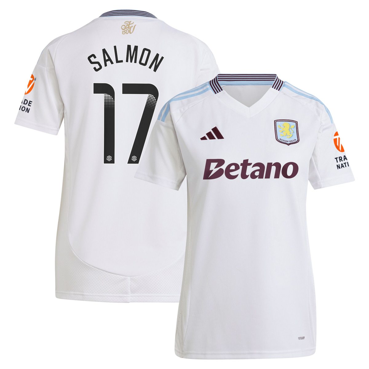 aston villa wsl adidas away shirt 2024-25 – womens with salmon 17 printing Collection | Aston Villa Shirts and Official Gear
