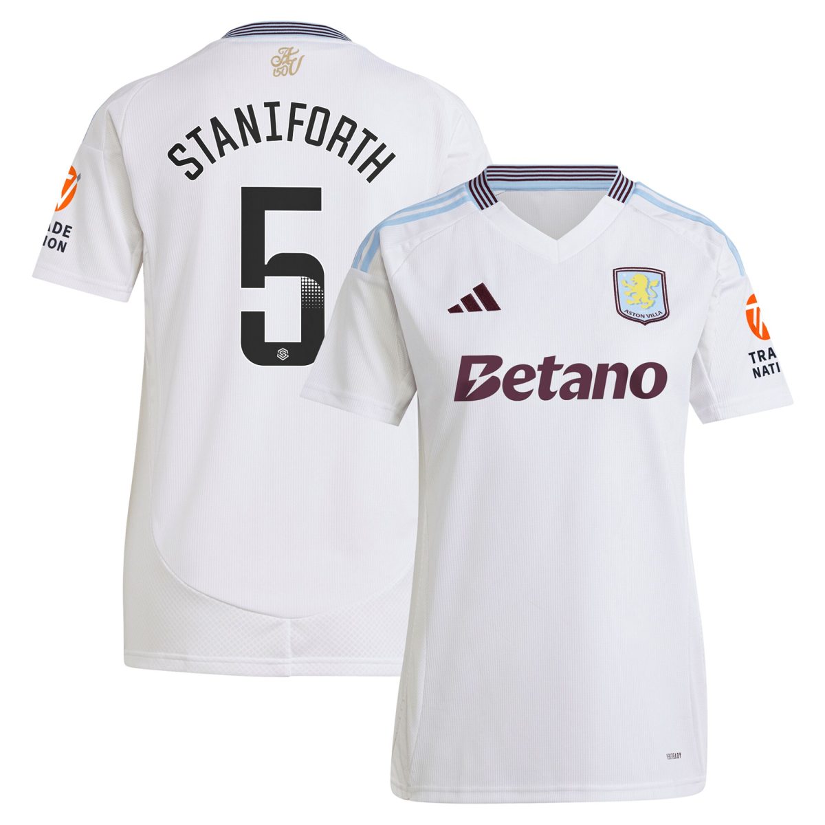aston villa wsl adidas away shirt 2024-25 – womens with staniforth 5 printing Collection | Aston Villa Shirts and Official Gear