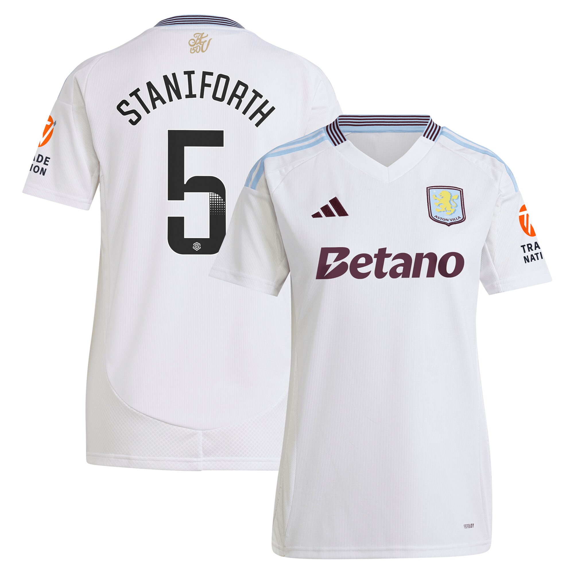 aston villa wsl adidas away shirt 2024-25 – womens with staniforth 5 printing Collection | Aston Villa Shirts and Official Gear