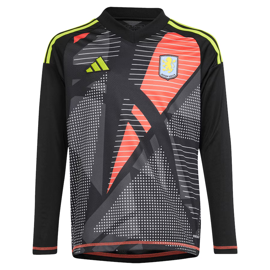 aston villa wsl adidas goalkeeper shirt 2024-25 – long sleeve – kids with d8217angelo 1 printing Collection | Aston Villa Shirts and Official Gear