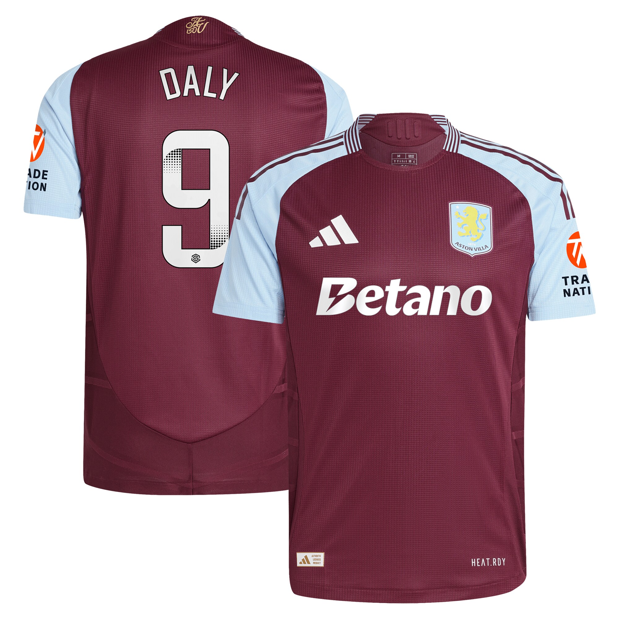 aston villa wsl adidas home authentic shirt 2024-25 with daly 9 printing Collection | Aston Villa Shirts and Official Gear