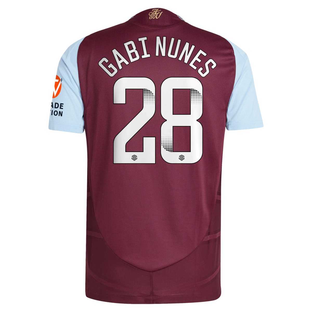 aston villa wsl adidas home authentic shirt 2024-25 with gabi nunes 28 printing Collection | Aston Villa Shirts and Official Gear