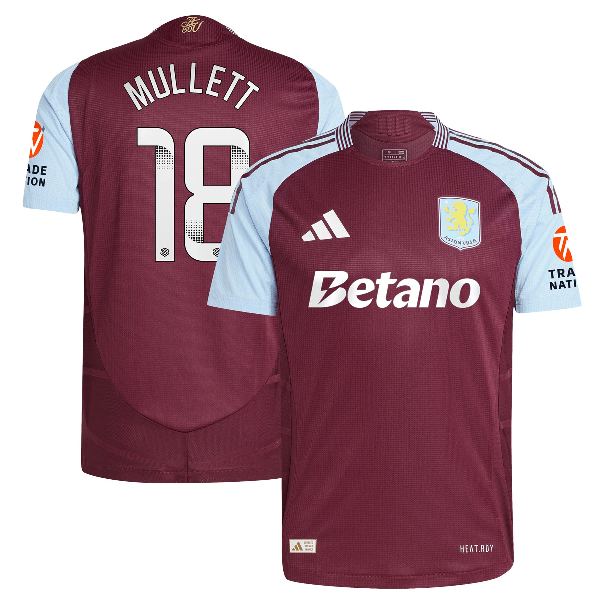 aston villa wsl adidas home authentic shirt 2024-25 with mullett 18 printing Collection | Aston Villa Shirts and Official Gear