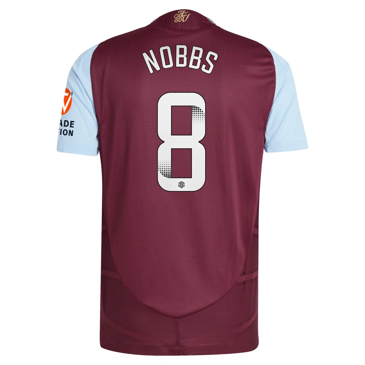 aston villa wsl adidas home authentic shirt 2024-25 with nobbs 8 printing Collection | Aston Villa Shirts and Official Gear