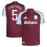 aston villa wsl adidas home authentic shirt 2024-25 with staniforth 5 printing Collection | Aston Villa Shirts and Official Gear