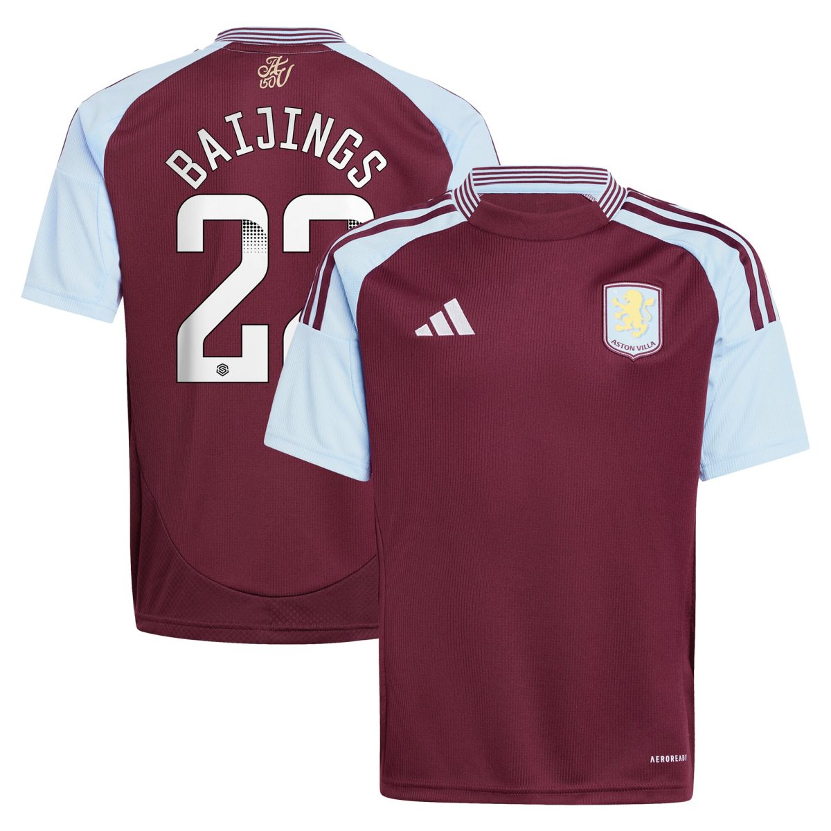 aston villa wsl adidas home shirt 2024-25 – kids with baijings 22 printing Collection | Aston Villa Shirts and Official Gear