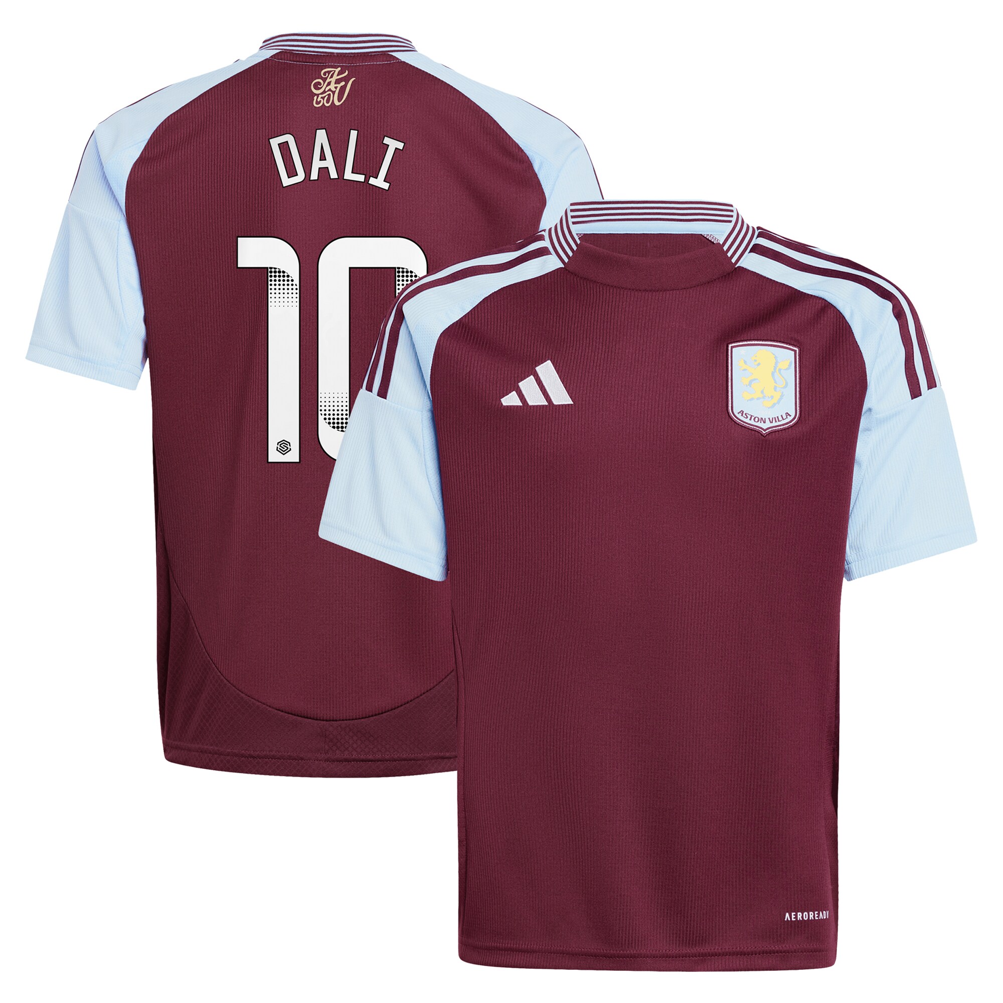 aston villa wsl adidas home shirt 2024-25 – kids with dali 10 printing Collection | Aston Villa Shirts and Official Gear