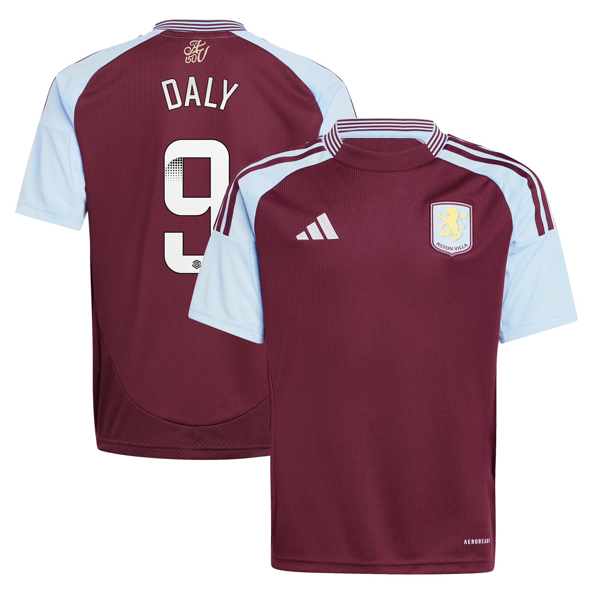 aston villa wsl adidas home shirt 2024-25 – kids with daly 9 printing Collection | Aston Villa Shirts and Official Gear