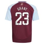 aston villa wsl adidas home shirt 2024-25 – kids with grant 23 printing Collection | Aston Villa Shirts and Official Gear