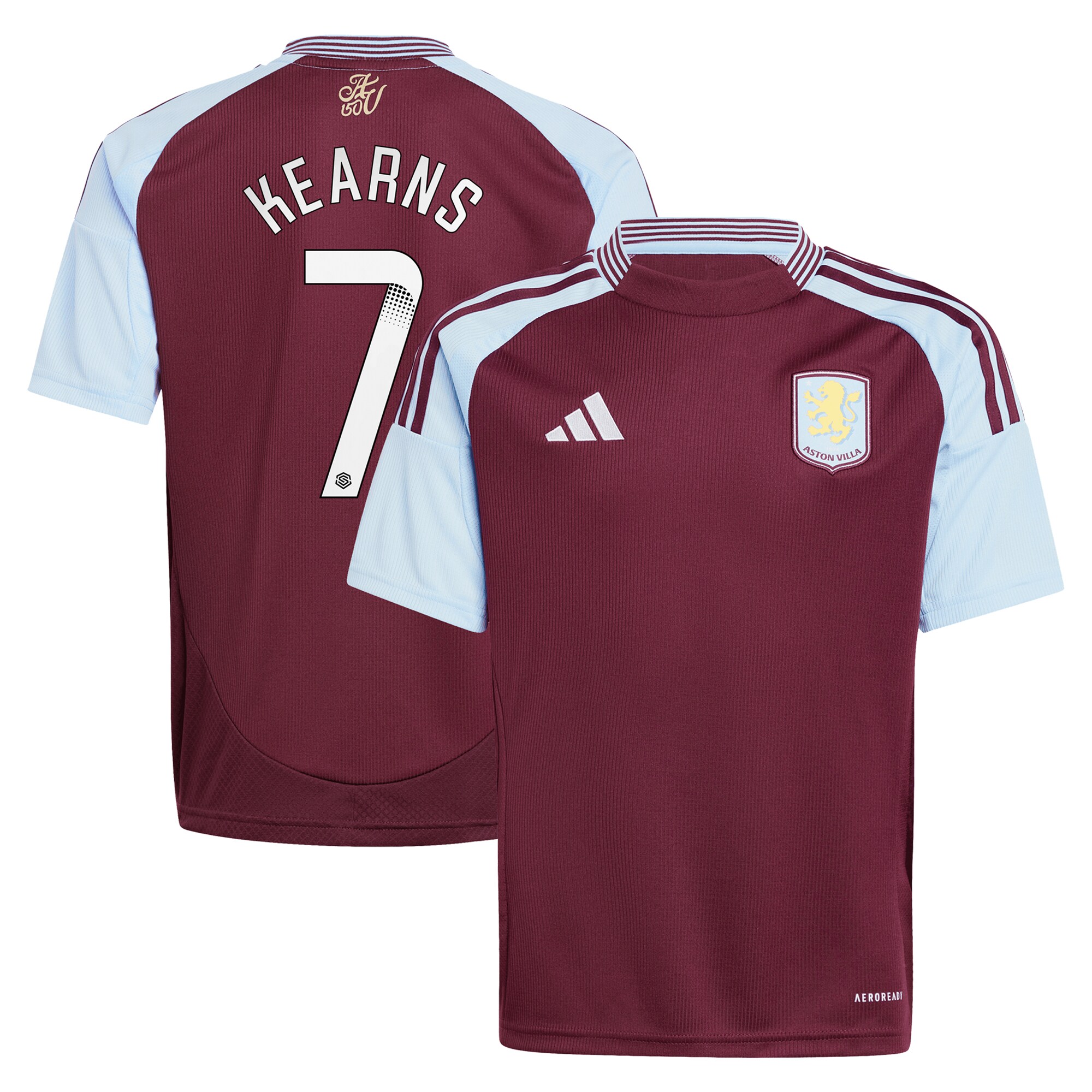 aston villa wsl adidas home shirt 2024-25 – kids with kearns 7 printing Collection | Aston Villa Shirts and Official Gear