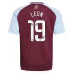 aston villa wsl adidas home shirt 2024-25 – kids with leon 19 printing Collection | Aston Villa Shirts and Official Gear