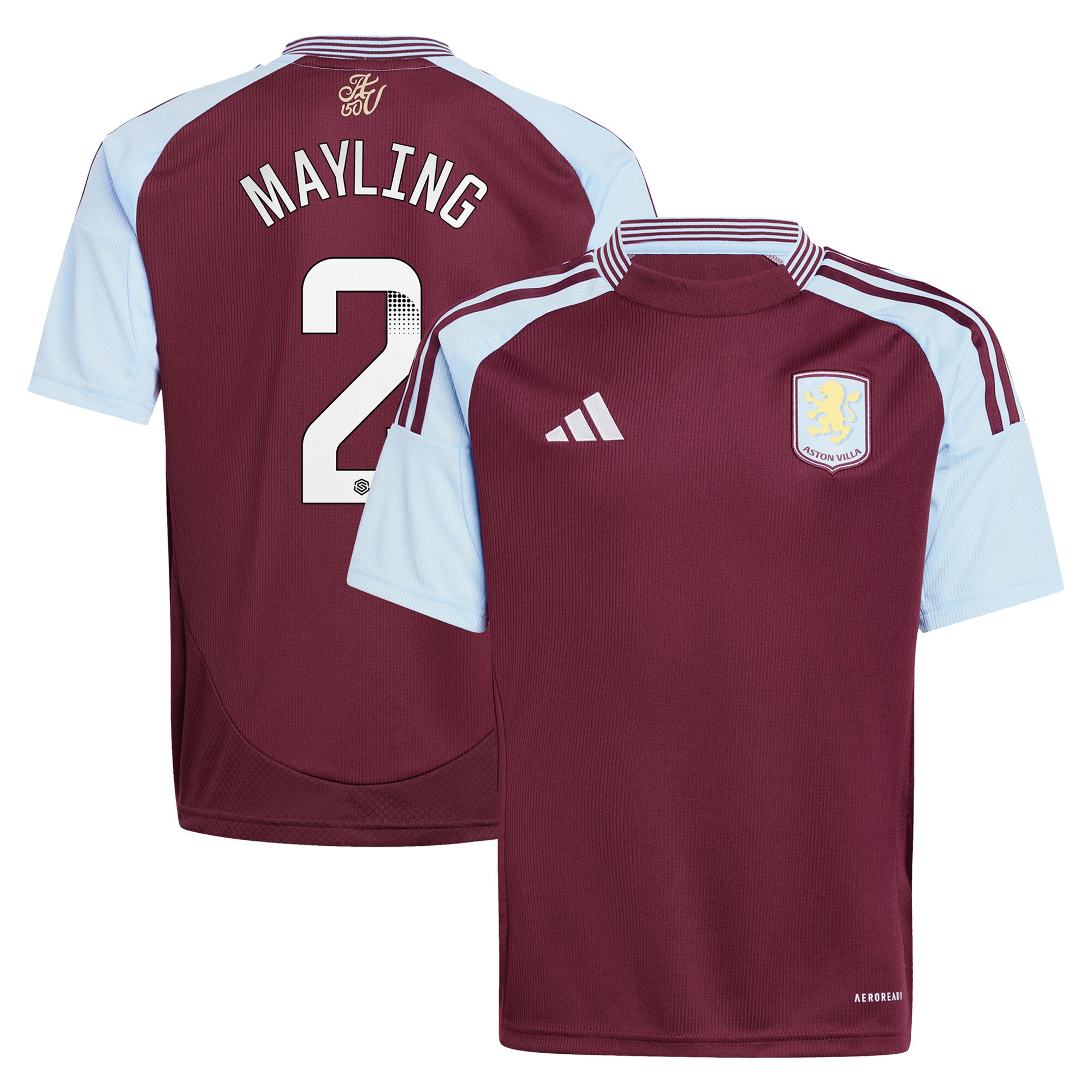 aston villa wsl adidas home shirt 2024-25 – kids with mayling 2 printing Collection | Aston Villa Shirts and Official Gear