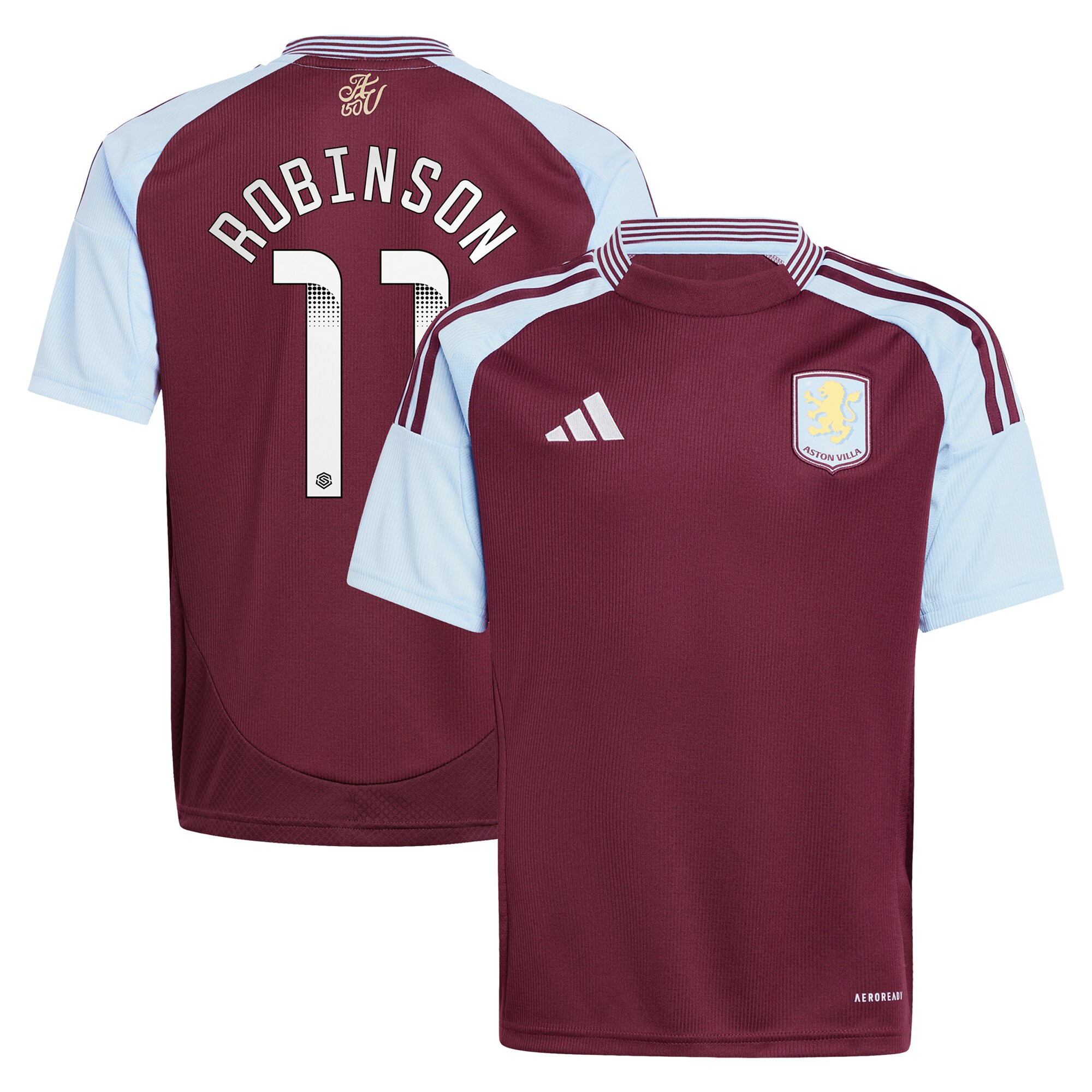 aston villa wsl adidas home shirt 2024-25 – kids with robinson 11 printing Collection | Aston Villa Shirts and Official Gear