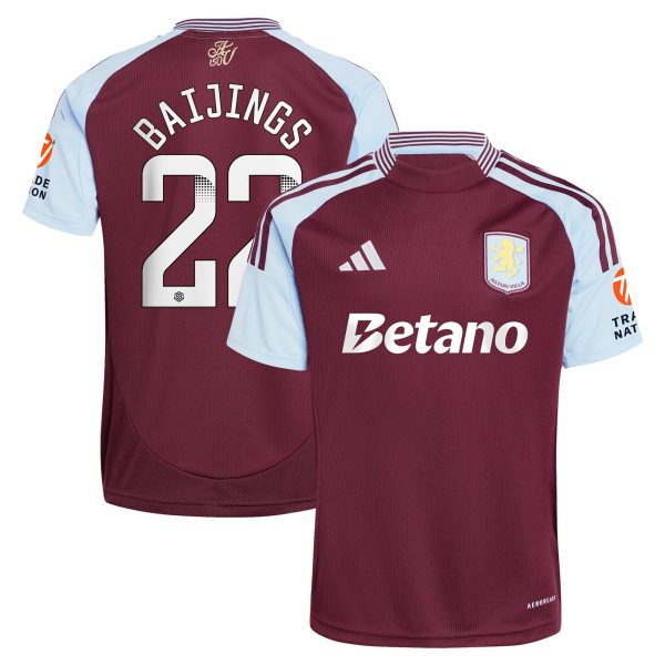 aston villa wsl adidas home shirt 2024-25 with baijings 22 printing Collection | Aston Villa Shirts and Official Gear