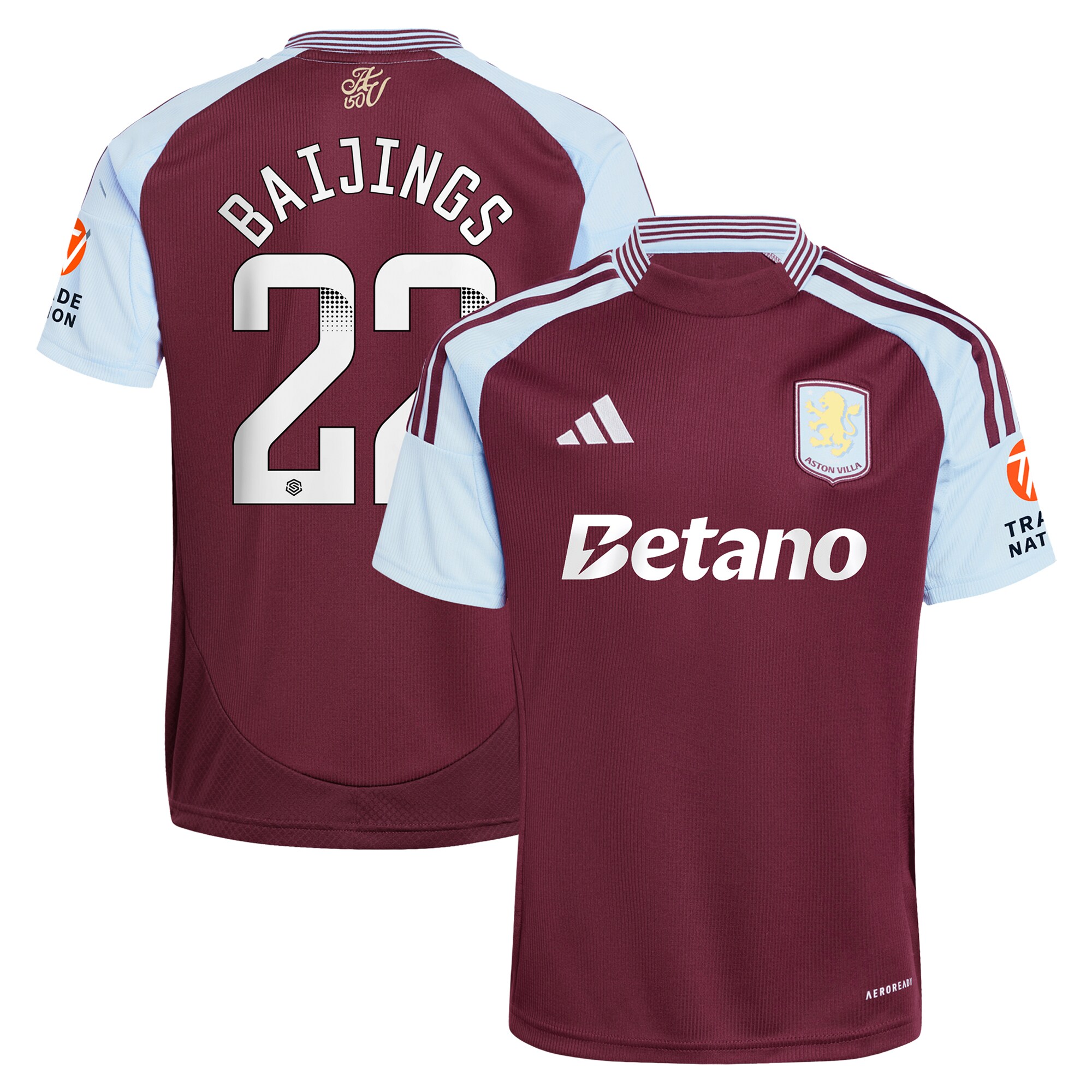 aston villa wsl adidas home shirt 2024-25 with baijings 22 printing Collection | Aston Villa Shirts and Official Gear
