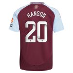 aston villa wsl adidas home shirt 2024-25 with hanson 20 printing Collection | Aston Villa Shirts and Official Gear