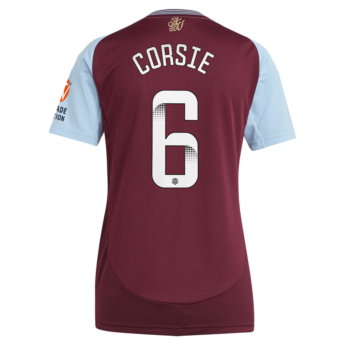 aston villa wsl adidas home shirt 2024-25 – womens with corsie 6 printing Collection | Aston Villa Shirts and Official Gear