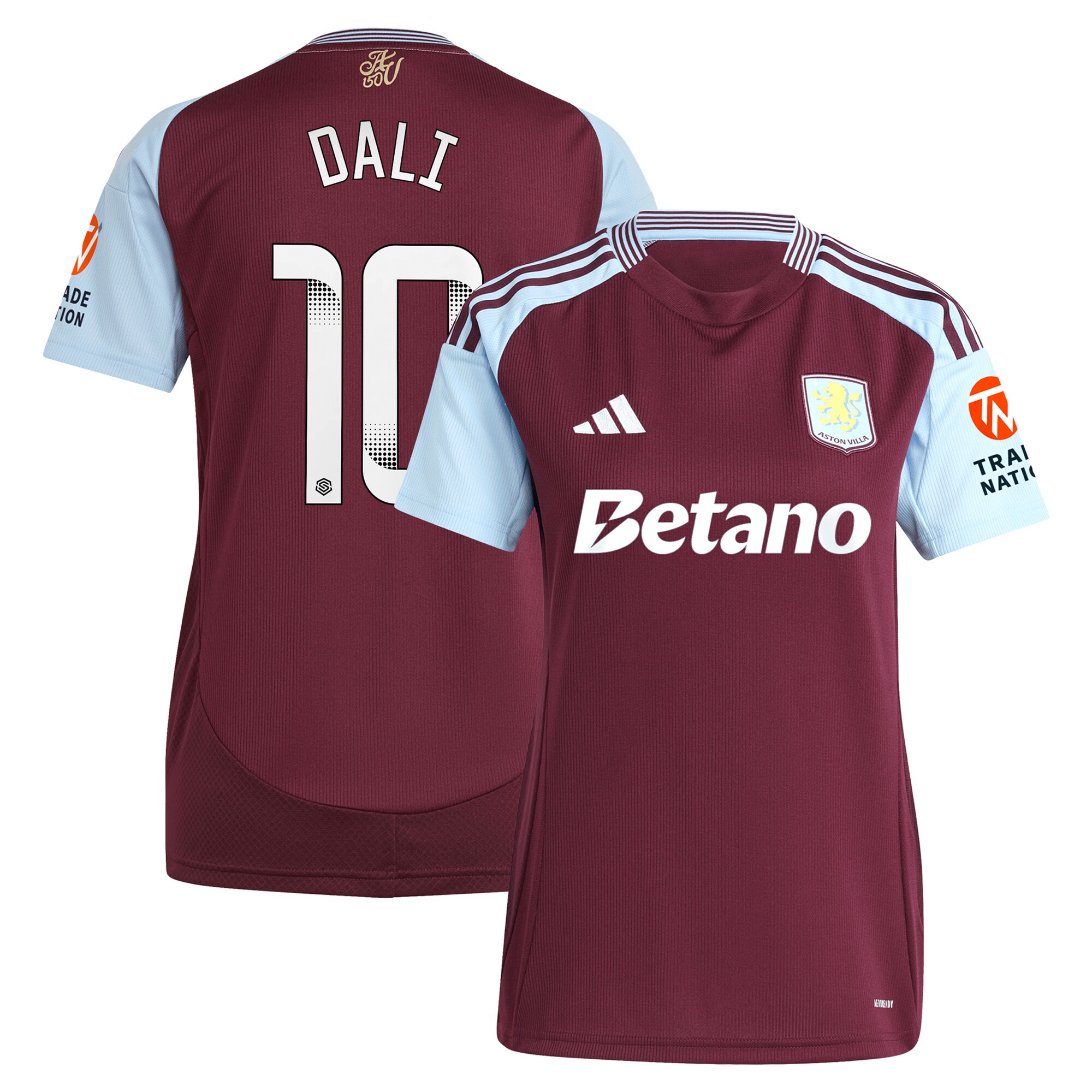 aston villa wsl adidas home shirt 2024-25 – womens with dali 10 printing Collection | Aston Villa Shirts and Official Gear