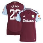 aston villa wsl adidas home shirt 2024-25 – womens with grant 23 printing Collection | Aston Villa Shirts and Official Gear