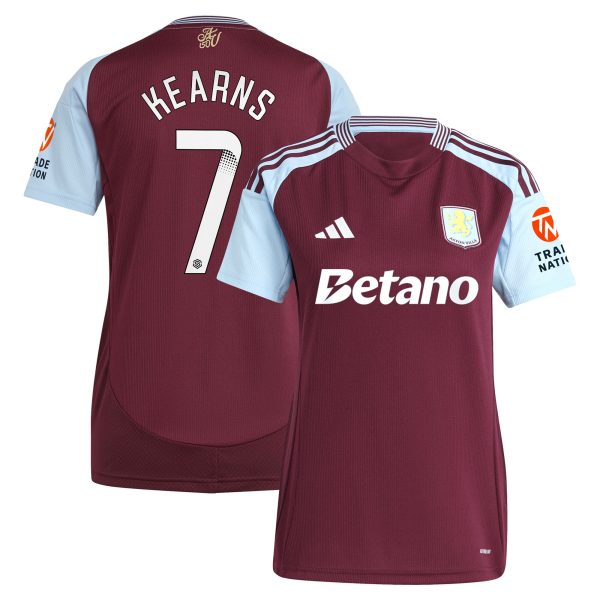 aston villa wsl adidas home shirt 2024-25 – womens with kearns 7 printing Collection | Aston Villa Shirts and Official Gear
