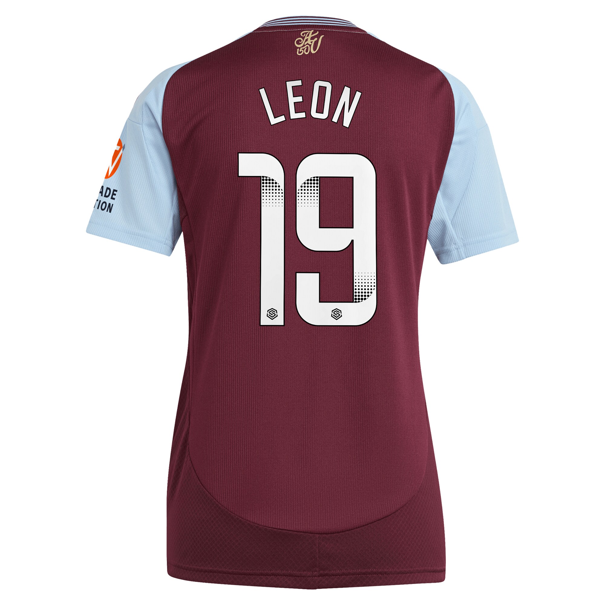 aston villa wsl adidas home shirt 2024-25 – womens with leon 19 printing Collection | Aston Villa Shirts and Official Gear
