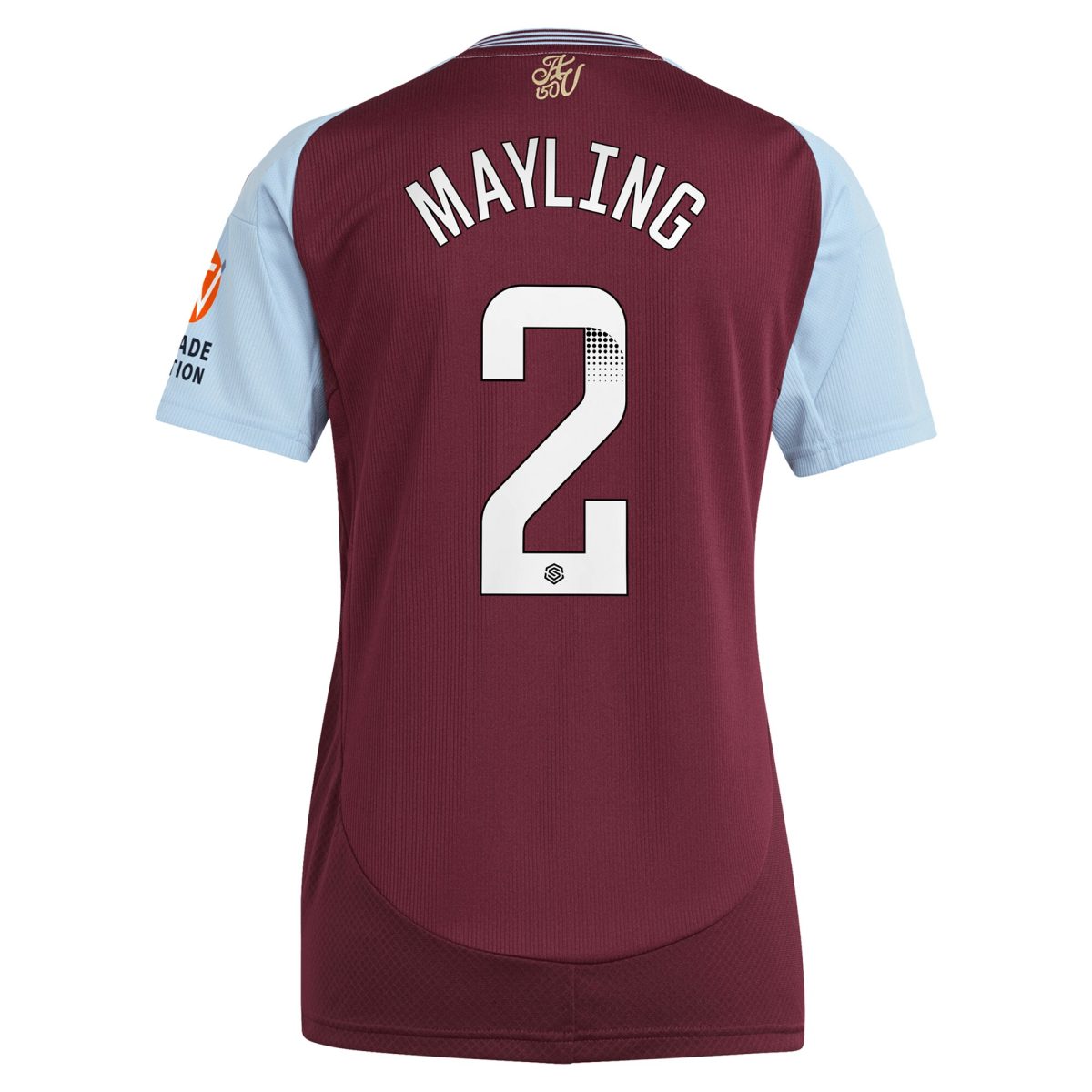 aston villa wsl adidas home shirt 2024-25 – womens with mayling 2 printing Collection | Aston Villa Shirts and Official Gear