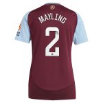 aston villa wsl adidas home shirt 2024-25 – womens with mayling 2 printing Collection | Aston Villa Shirts and Official Gear