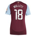 aston villa wsl adidas home shirt 2024-25 – womens with mullett 18 printing Collection | Aston Villa Shirts and Official Gear