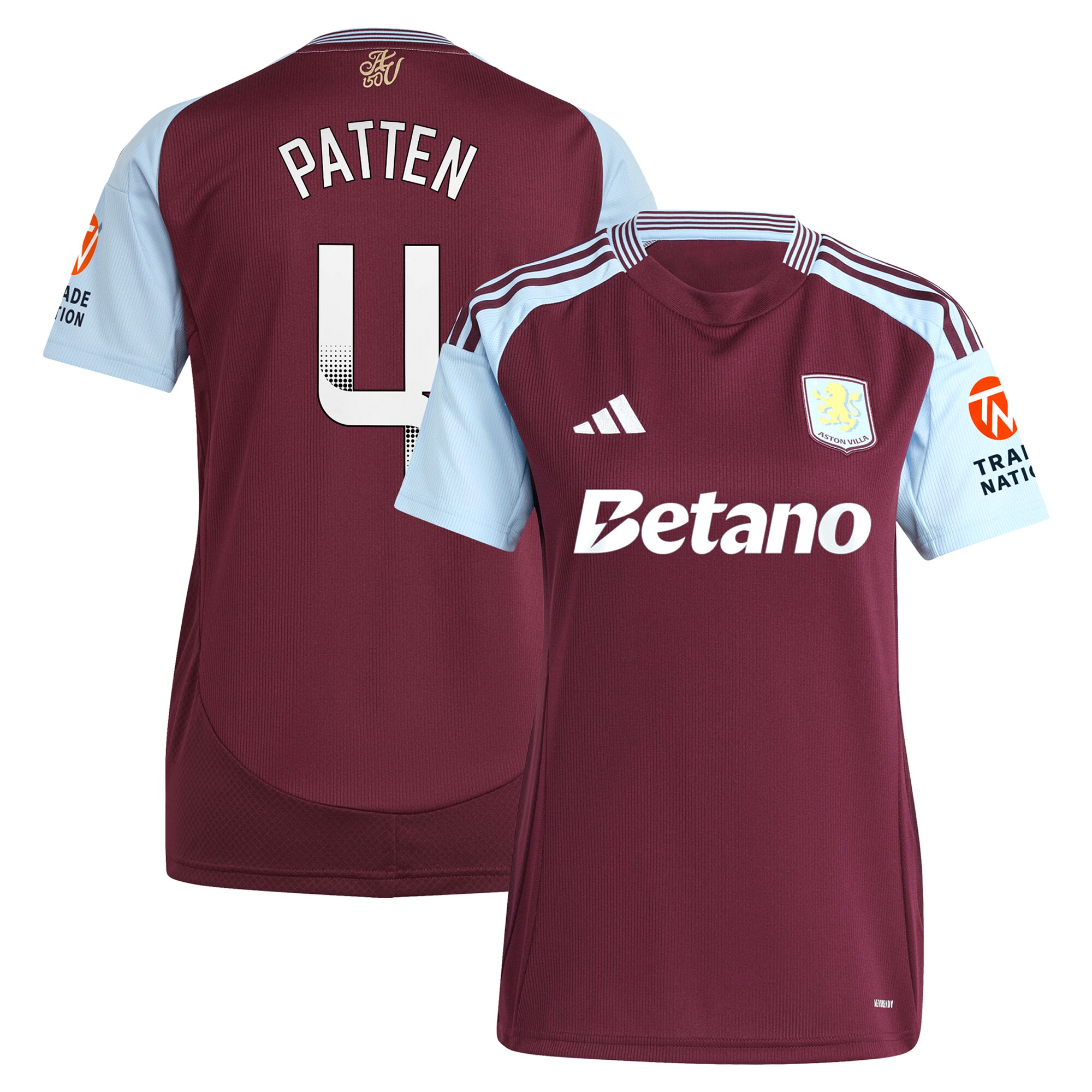 aston villa wsl adidas home shirt 2024-25 – womens with patten 4 printing Collection | Aston Villa Shirts and Official Gear