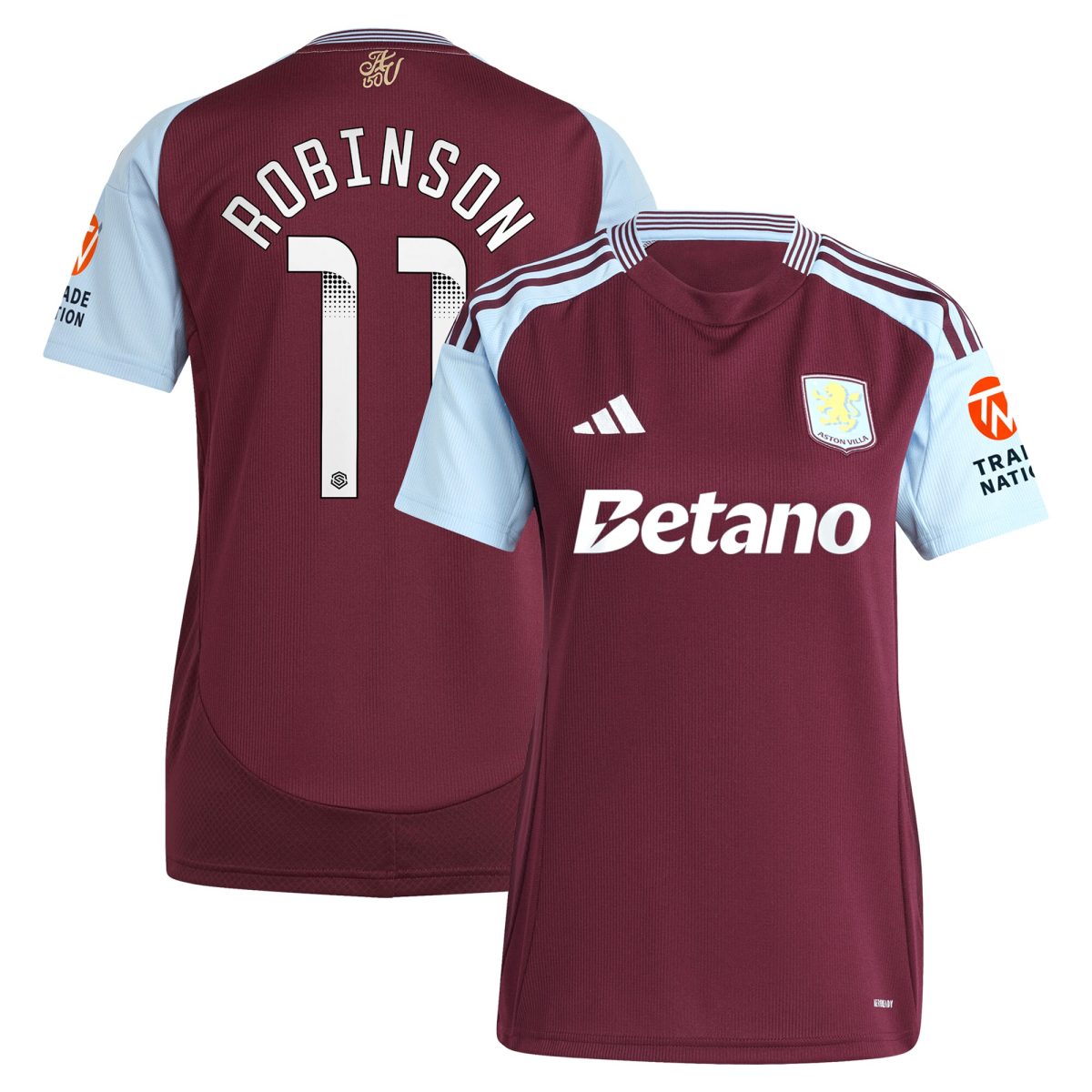 aston villa wsl adidas home shirt 2024-25 – womens with robinson 11 printing Collection | Aston Villa Shirts and Official Gear