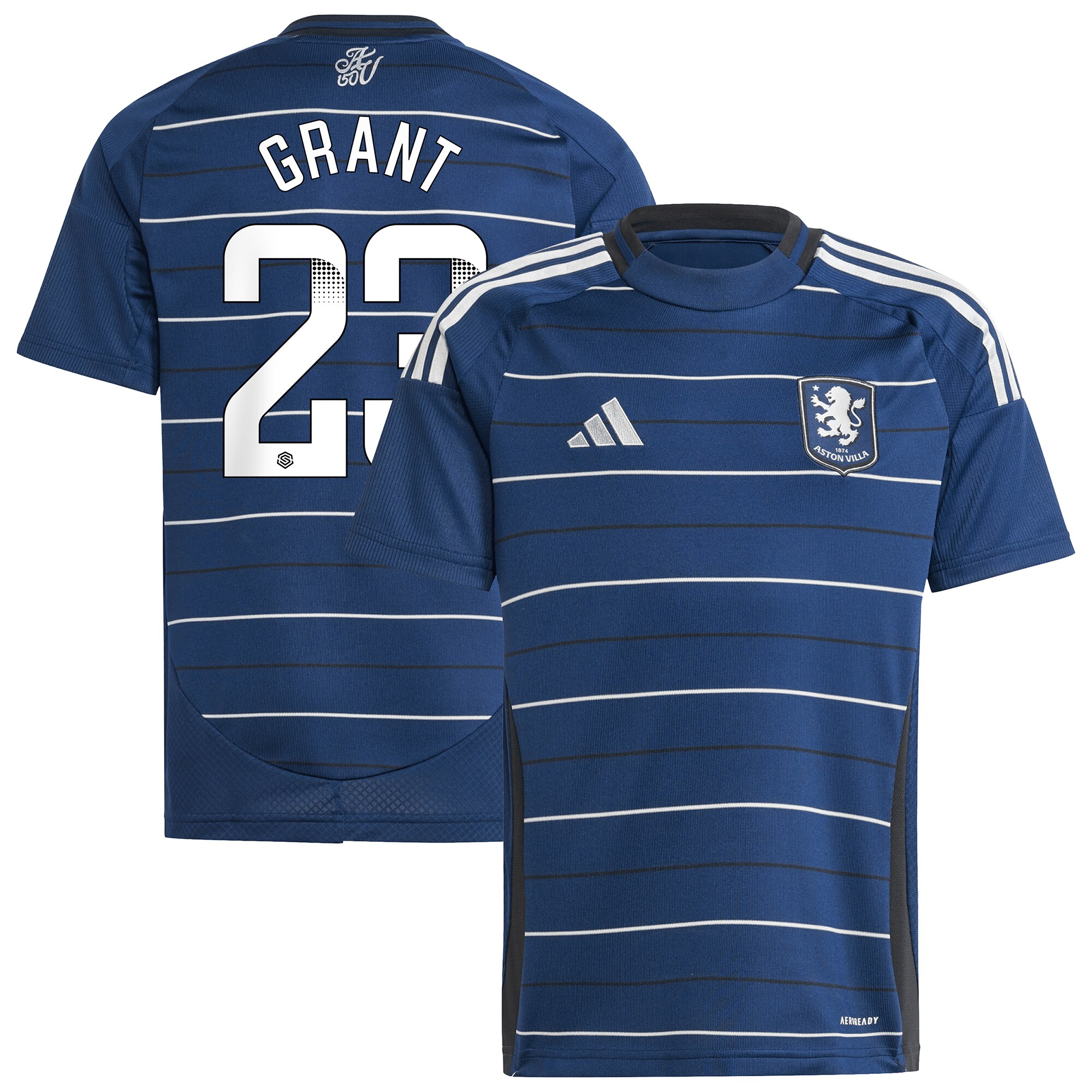 aston villa wsl adidas third shirt 2024-25 – kids with grant 23 printing Collection | Aston Villa Shirts and Official Gear