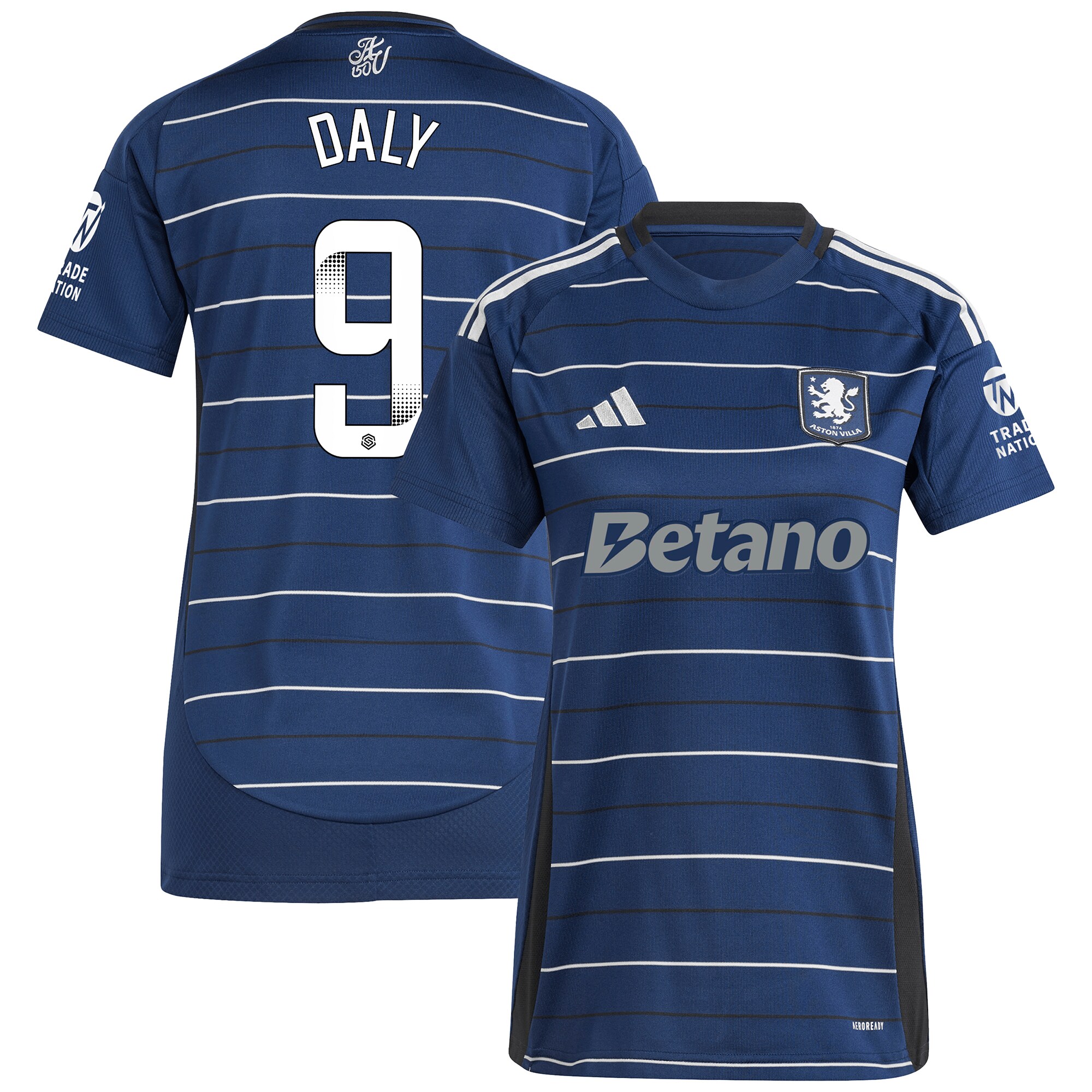 aston villa wsl adidas third shirt 2024-25 – womens with daly 9 printing Collection | Aston Villa Shirts and Official Gear