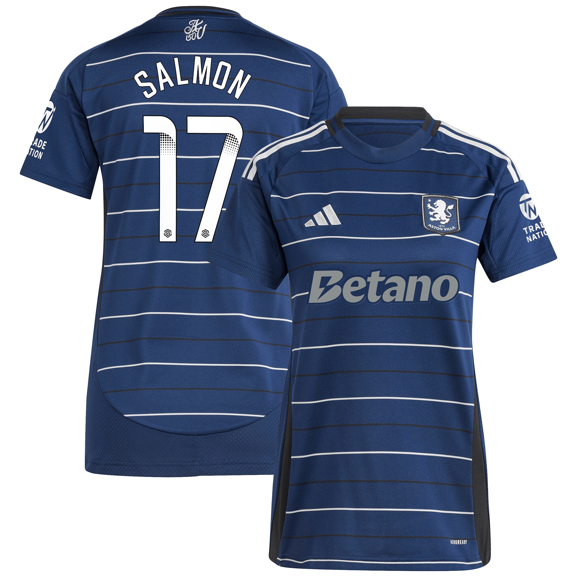 aston villa wsl adidas third shirt 2024-25 – womens with salmon 17 printing Collection | Aston Villa Shirts and Official Gear