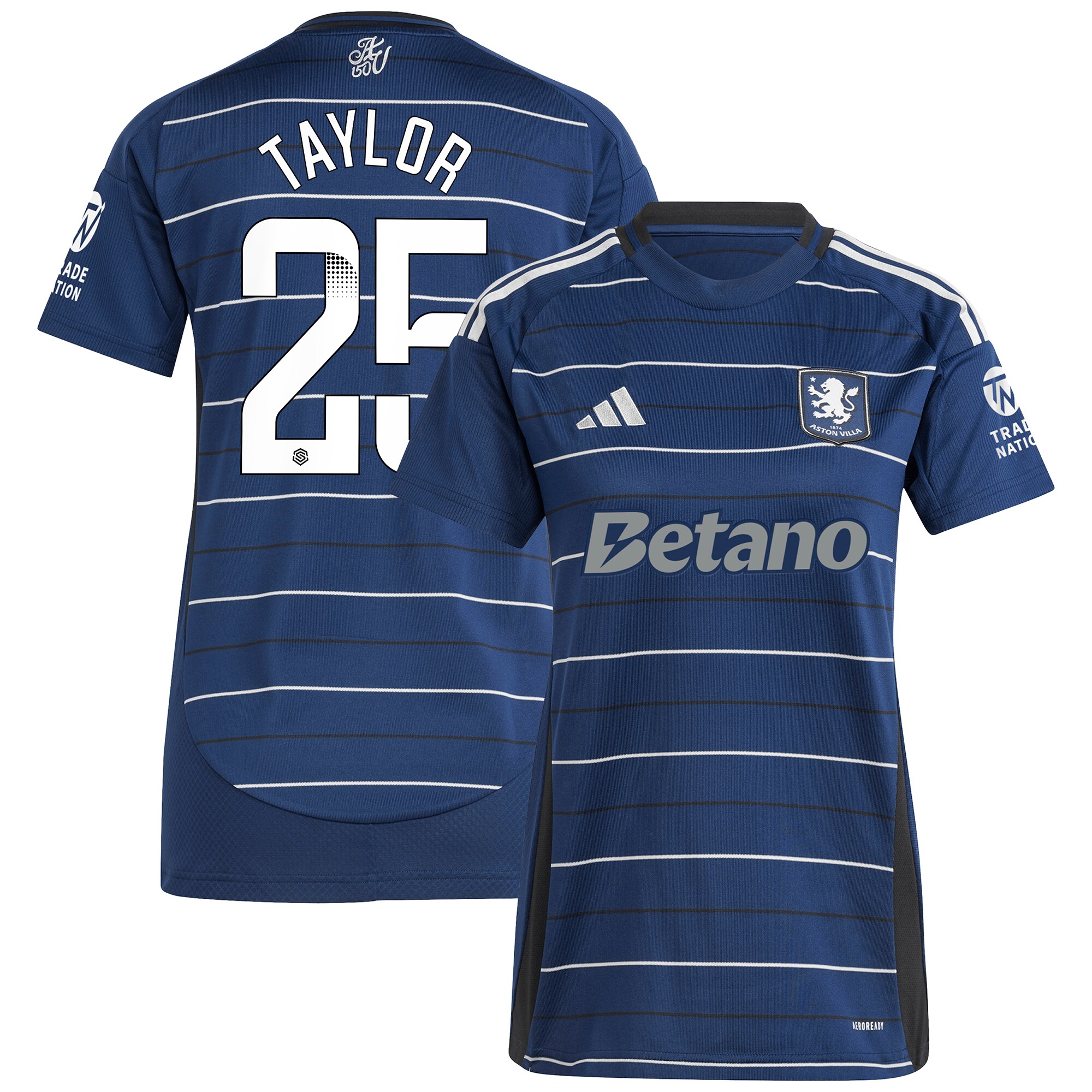 aston villa wsl adidas third shirt 2024-25 – womens with taylor 25 printing Collection | Aston Villa Shirts and Official Gear