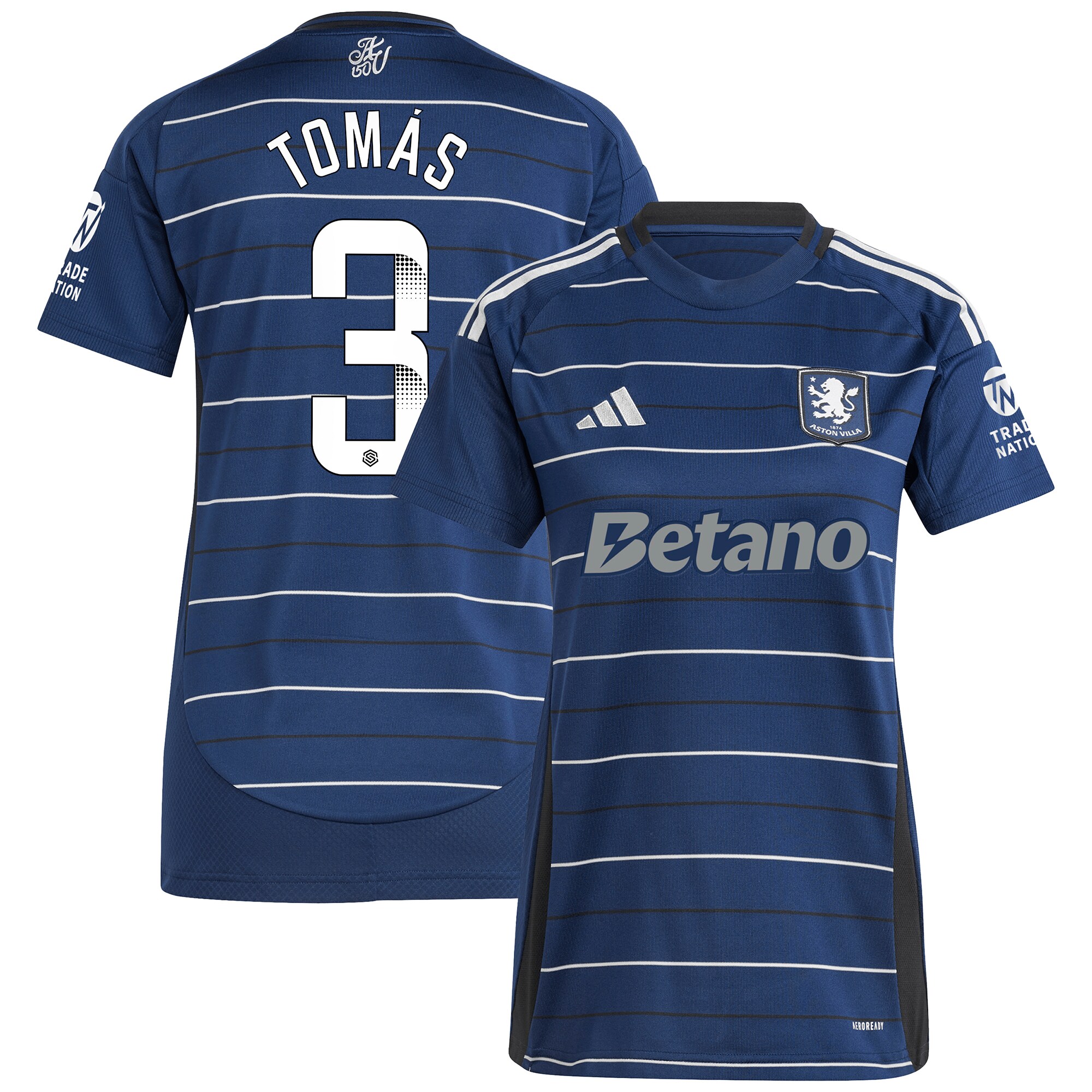 aston villa wsl adidas third shirt 2024-25 – womens with tomás 3 printing Collection | Aston Villa Shirts and Official Gear
