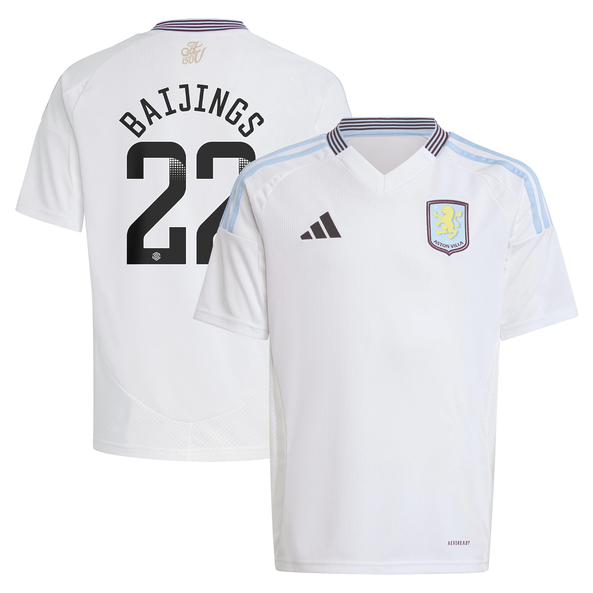 aston villa wsl away shirt 2024-25 – kids with baijings 22 printing Collection | Aston Villa Shirts and Official Gear
