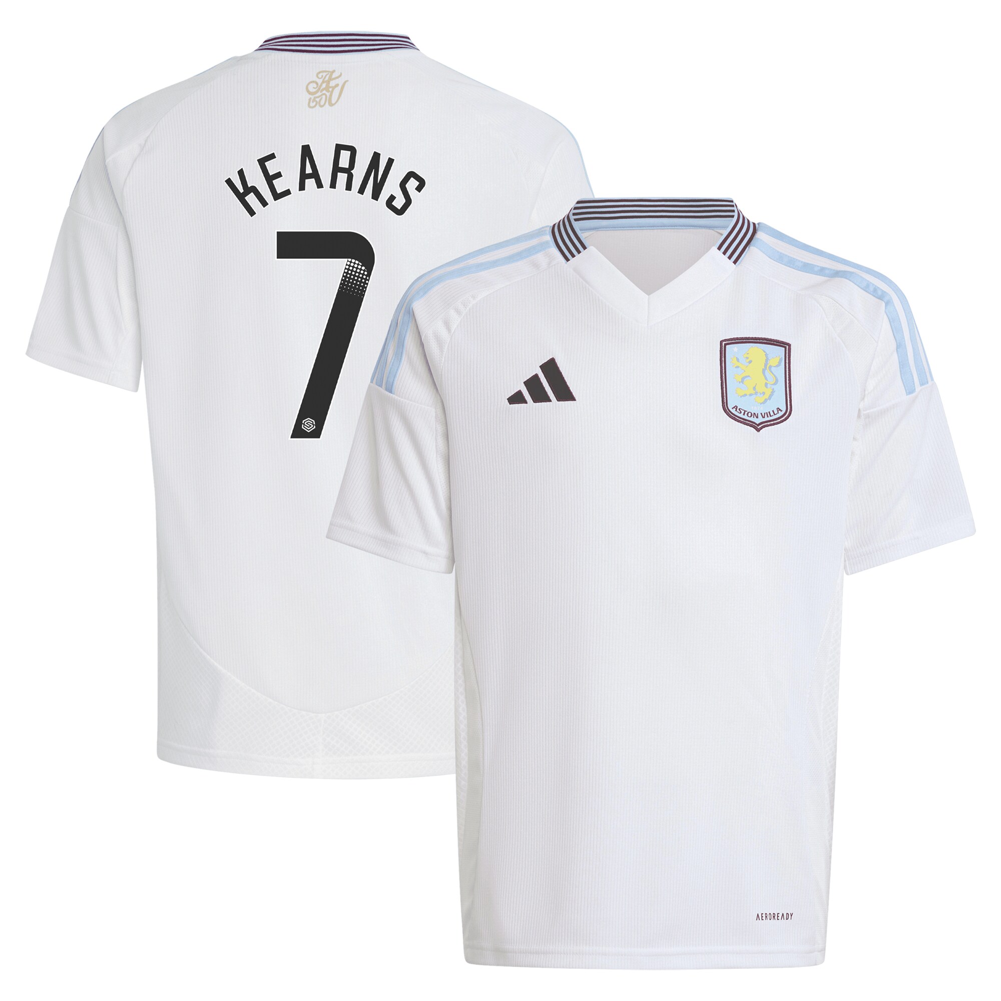 aston villa wsl away shirt 2024-25 – kids with kearns 7 printing Collection | Aston Villa Shirts and Official Gear