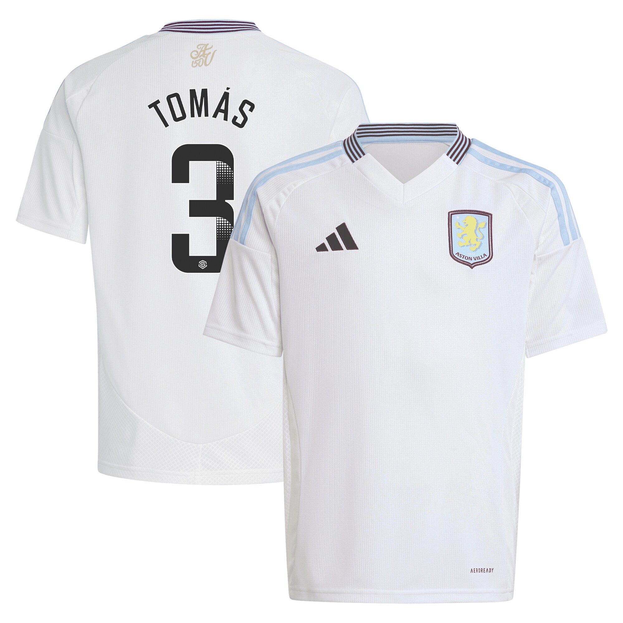 aston villa wsl away shirt 2024-25 – kids with tomás 3 printing Collection | Aston Villa Shirts and Official Gear