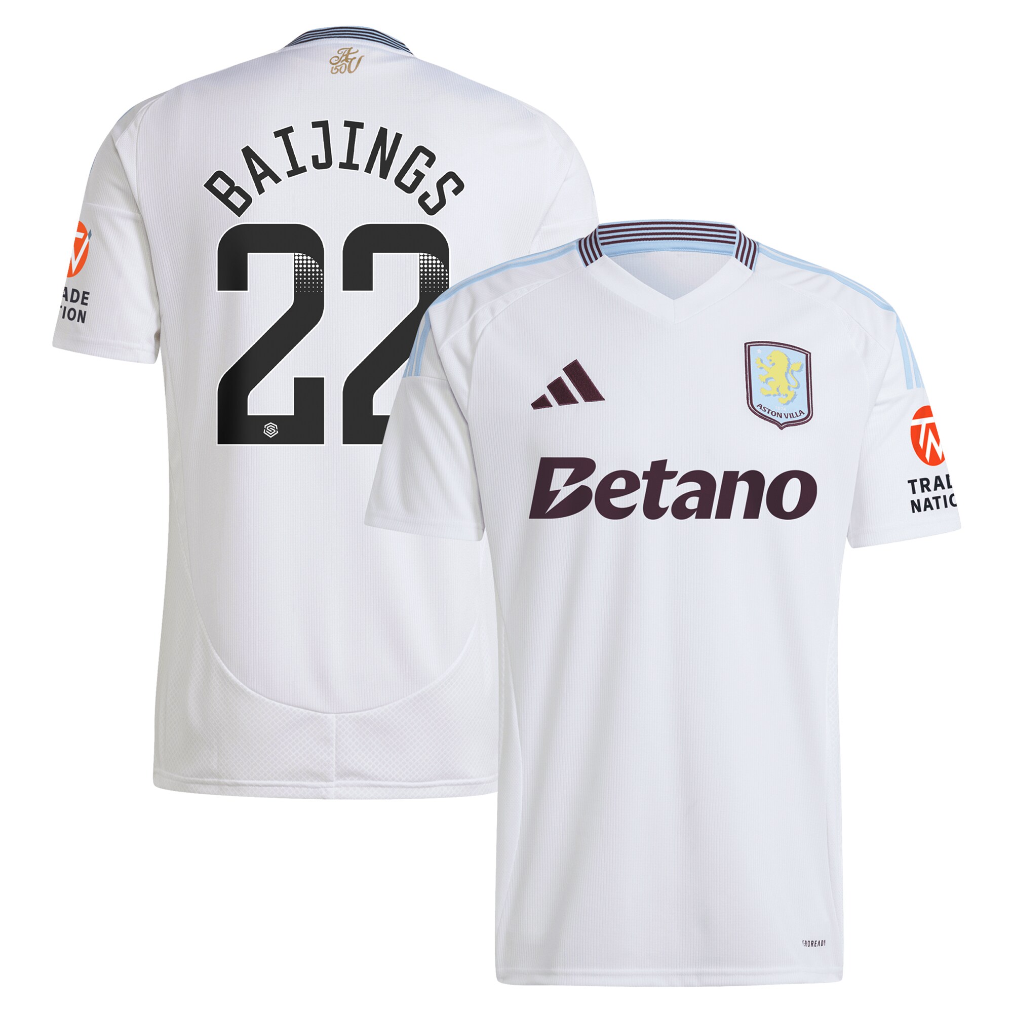 aston villa wsl away shirt 2024-25 with baijings 22 printing Collection | Aston Villa Shirts and Official Gear