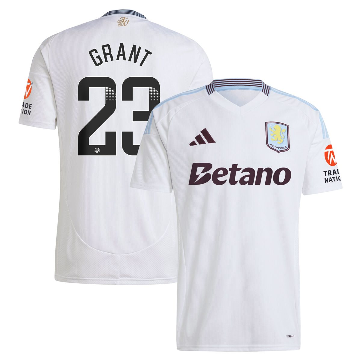 aston villa wsl away shirt 2024-25 with grant 23 printing Collection | Aston Villa Shirts and Official Gear