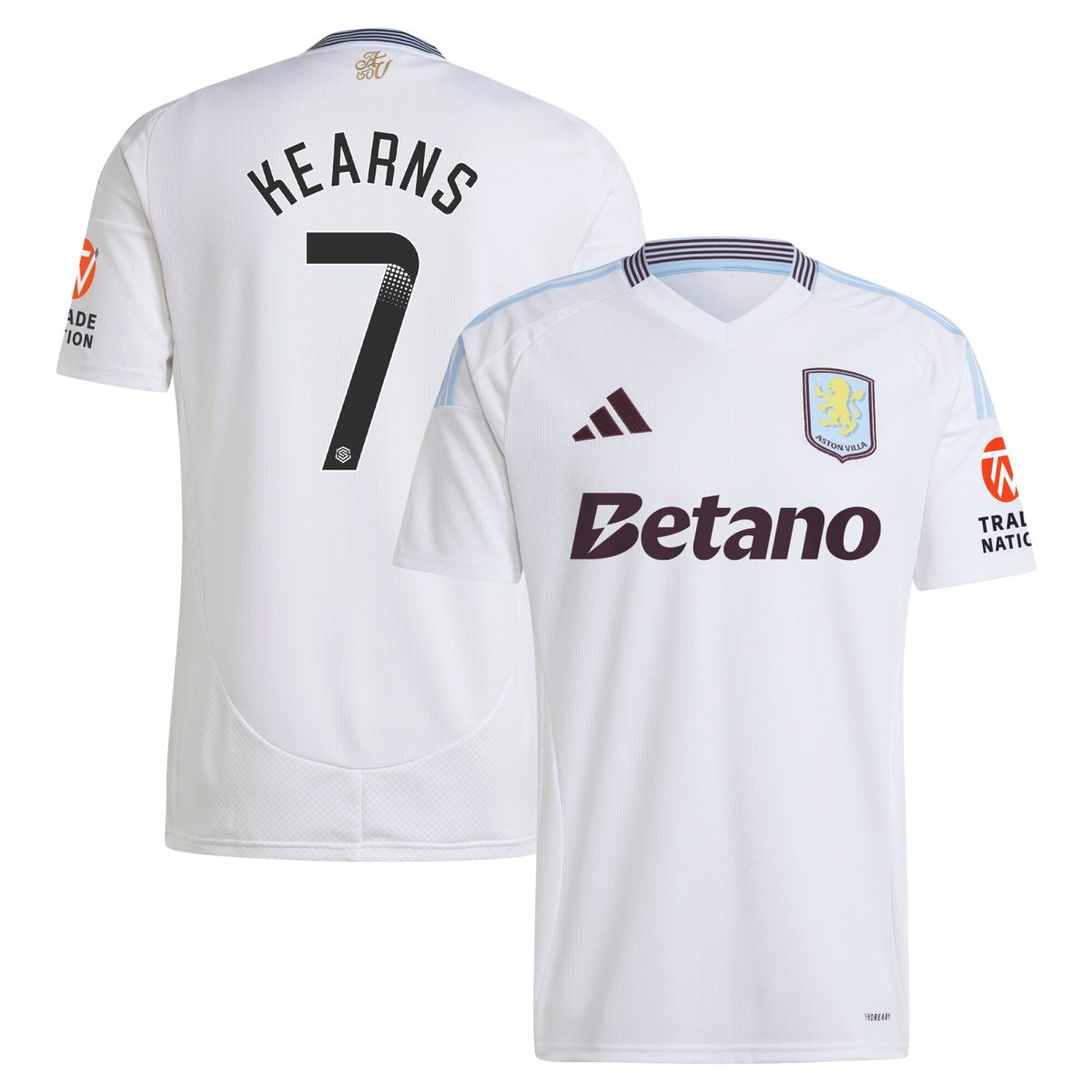 aston villa wsl away shirt 2024-25 with kearns 7 printing Collection | Aston Villa Shirts and Official Gear