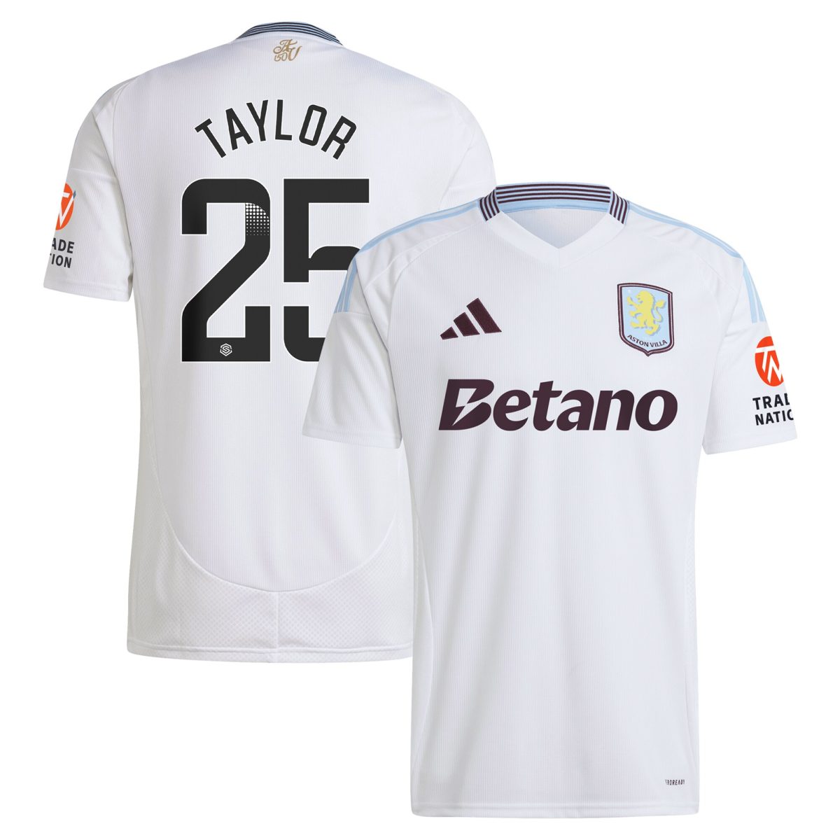 aston villa wsl away shirt 2024-25 with taylor 25 printing Collection | Aston Villa Shirts and Official Gear