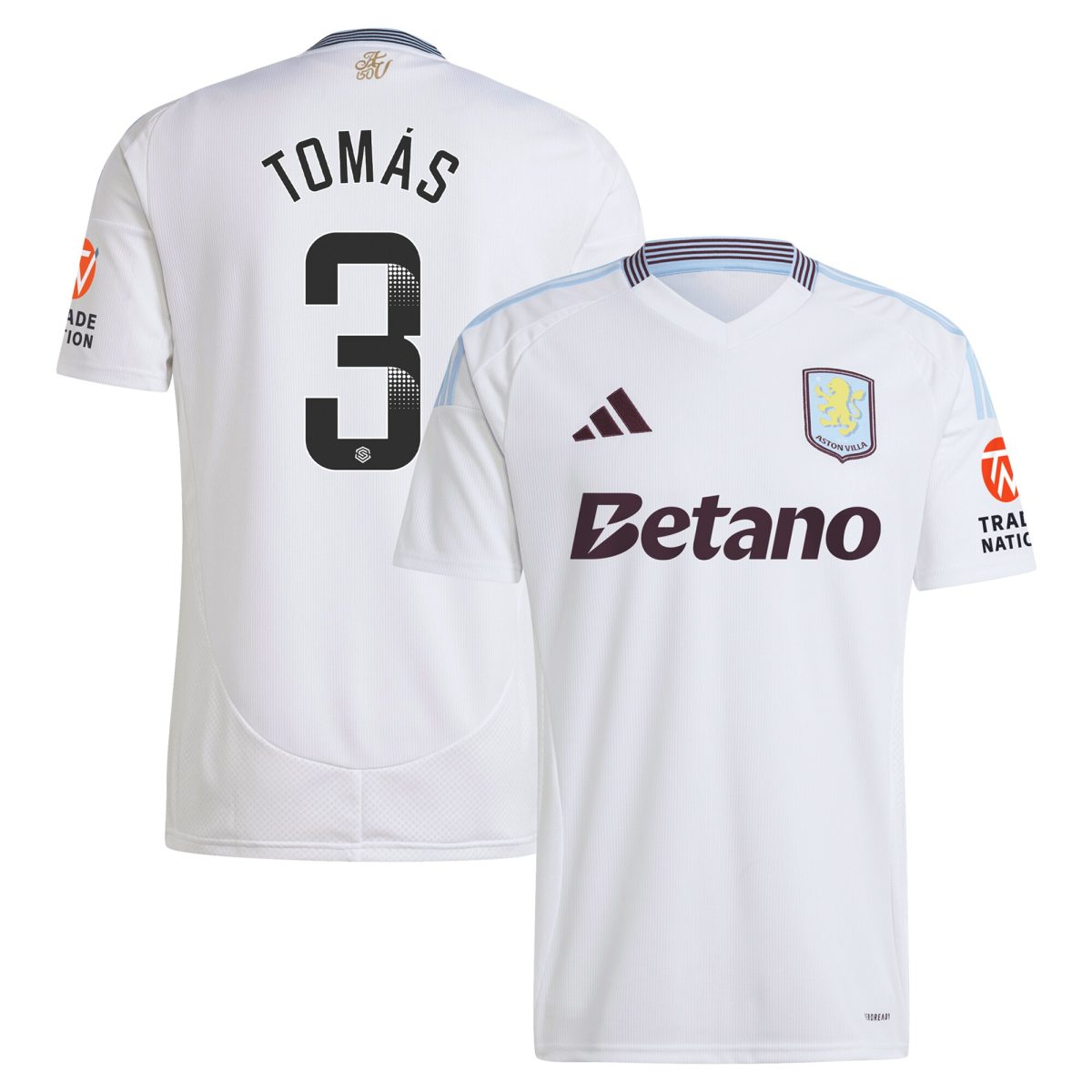 aston villa wsl away shirt 2024-25 with tomás 3 printing Collection | Aston Villa Shirts and Official Gear