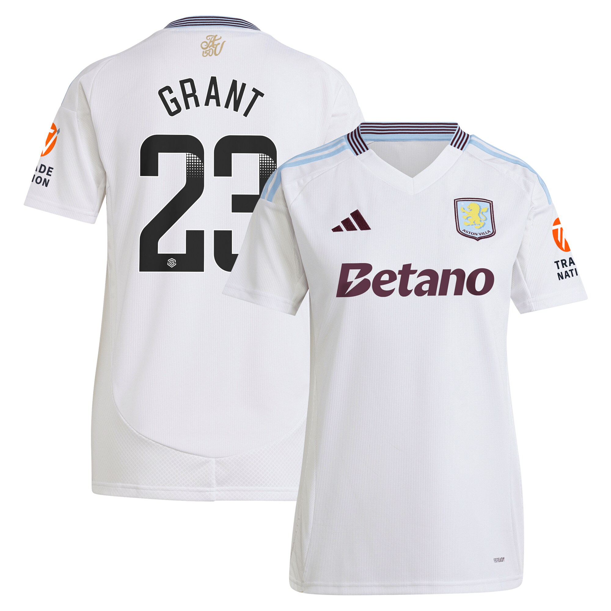 aston villa wsl away shirt 2024-25 – womens with grant 23 printing Collection | Aston Villa Shirts and Official Gear