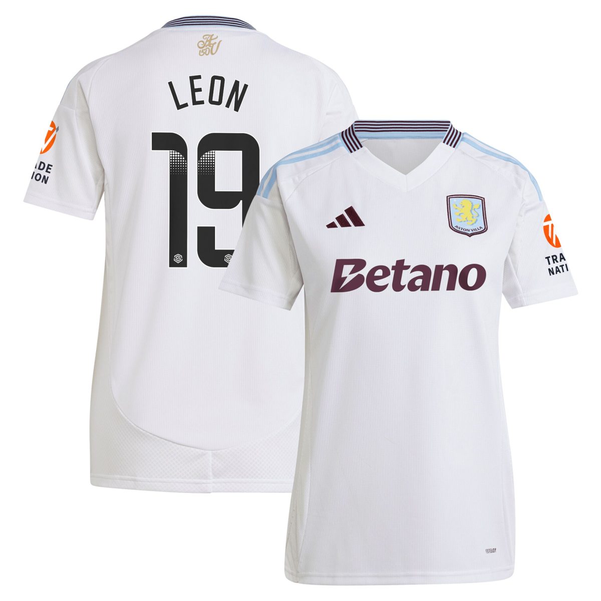 aston villa wsl away shirt 2024-25 – womens with leon 19 printing Collection | Aston Villa Shirts and Official Gear
