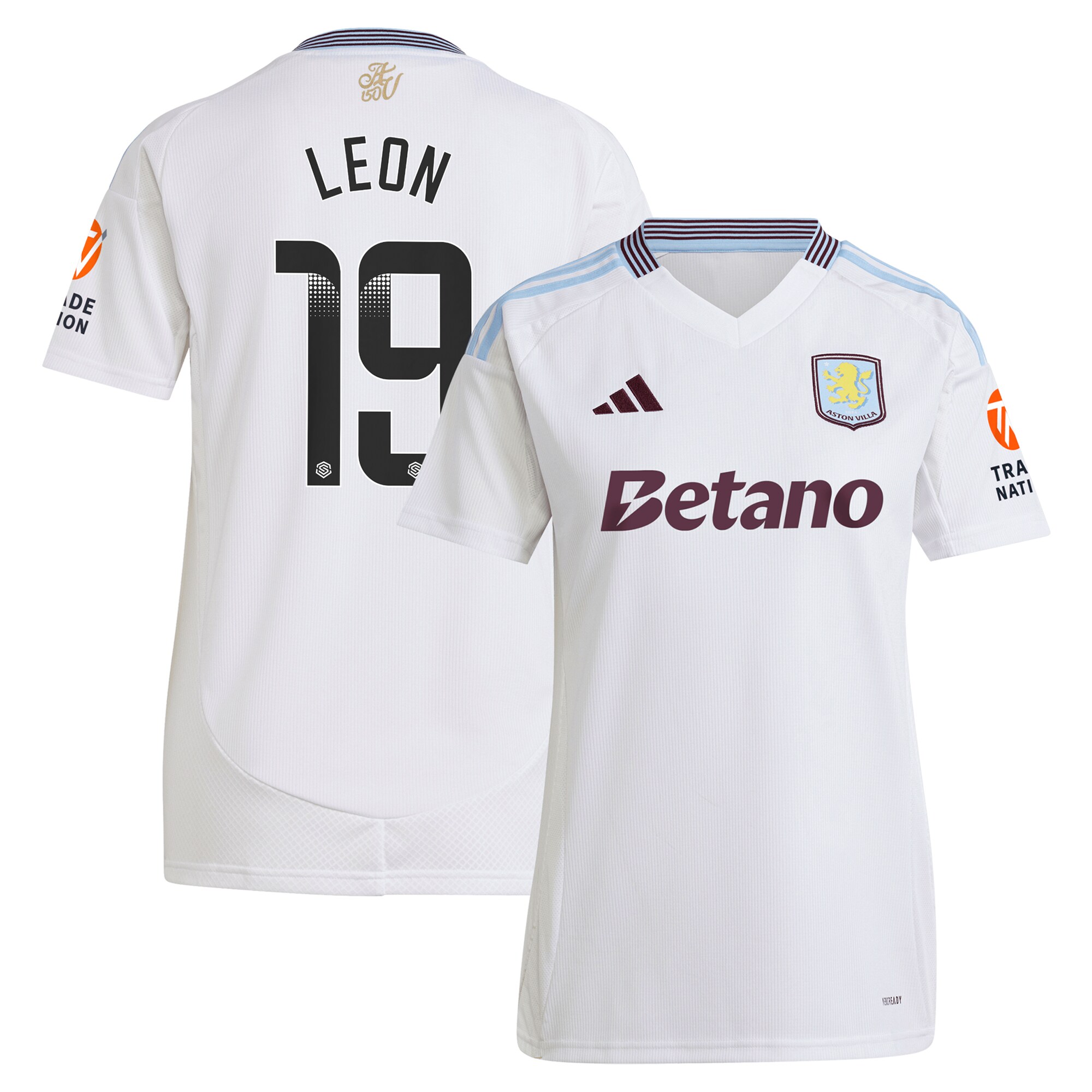 aston villa wsl away shirt 2024-25 – womens with leon 19 printing Collection | Aston Villa Shirts and Official Gear