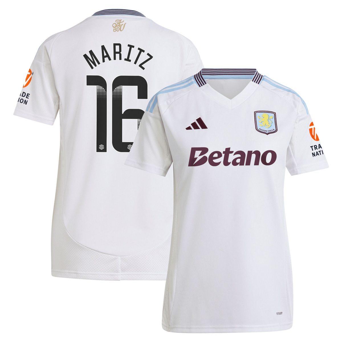 aston villa wsl away shirt 2024-25 – womens with maritz 16 printing Collection | Aston Villa Shirts and Official Gear