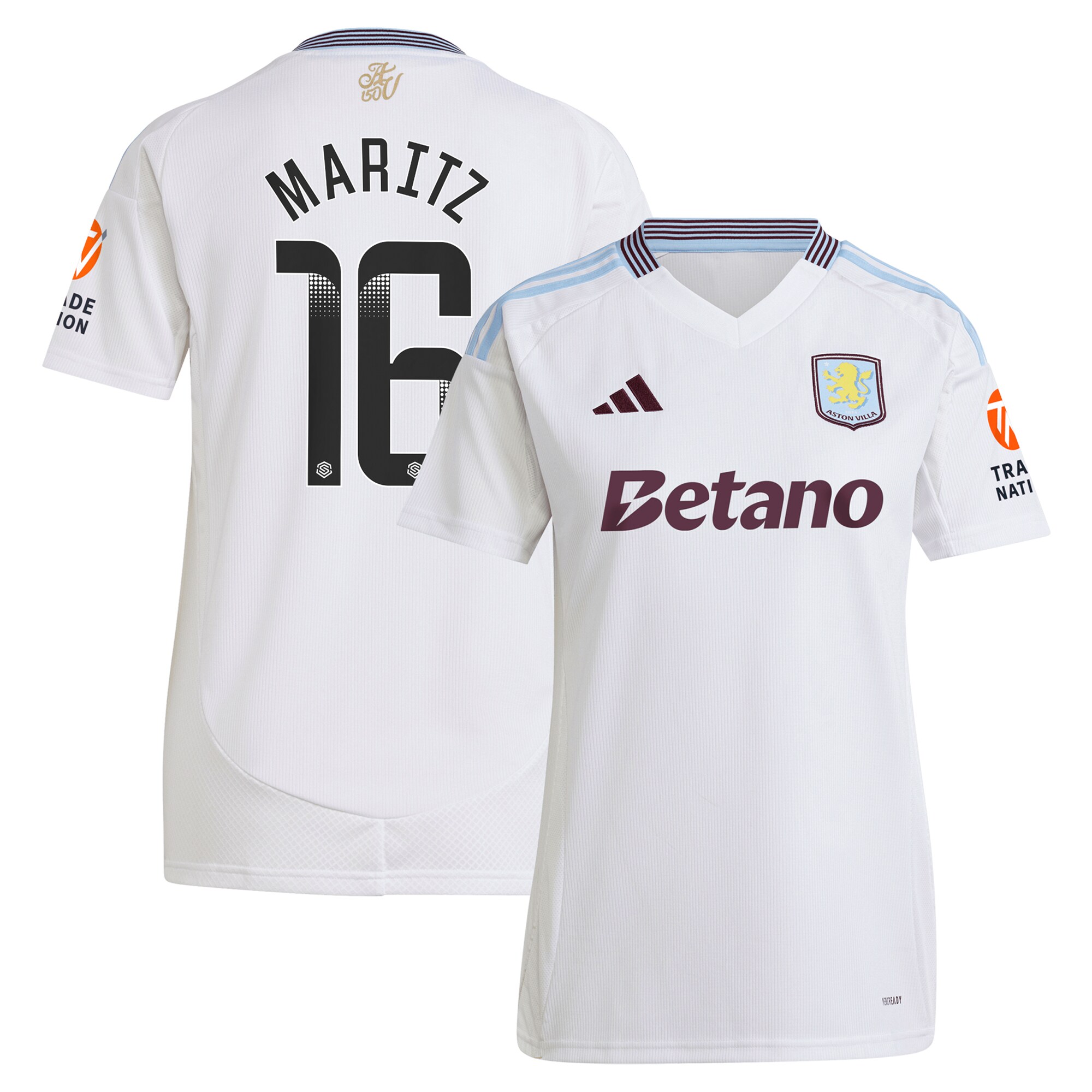 aston villa wsl away shirt 2024-25 – womens with maritz 16 printing Collection | Aston Villa Shirts and Official Gear