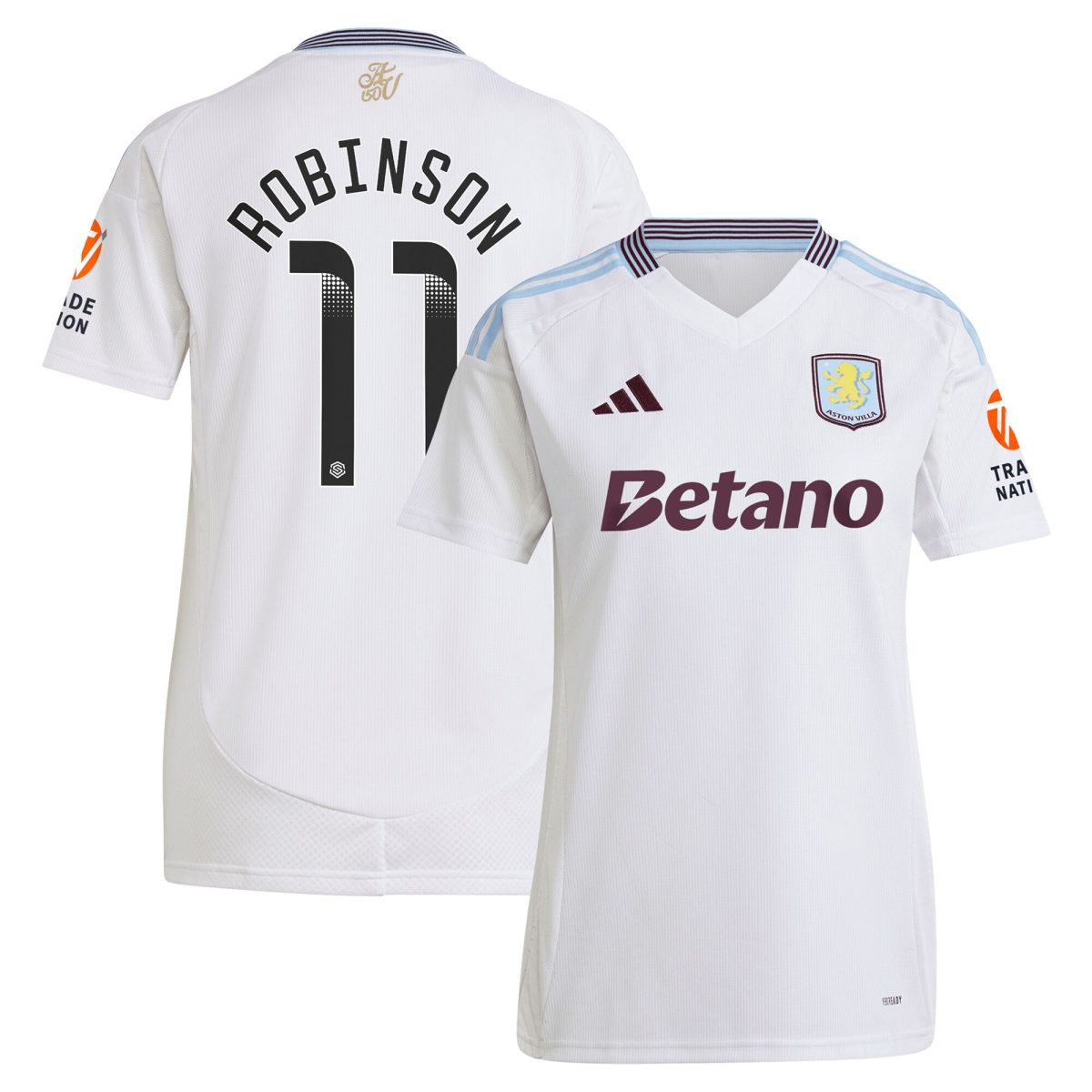 aston villa wsl away shirt 2024-25 – womens with robinson 11 printing Collection | Aston Villa Shirts and Official Gear