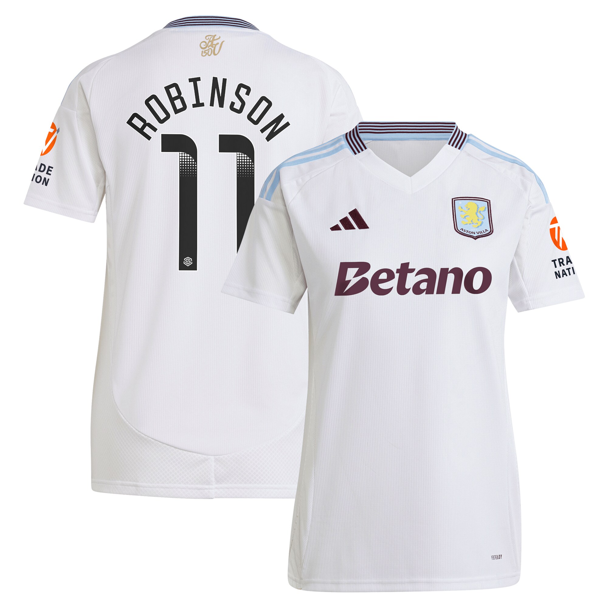 aston villa wsl away shirt 2024-25 – womens with robinson 11 printing Collection | Aston Villa Shirts and Official Gear